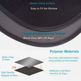 DEEPIN Car Window Shade (4 Pack) -20"x12" Car Side Windows Sunshade for Baby | Car Sun Shades Protector with 80 GSM and 15s Film Full UV Protection for Kids