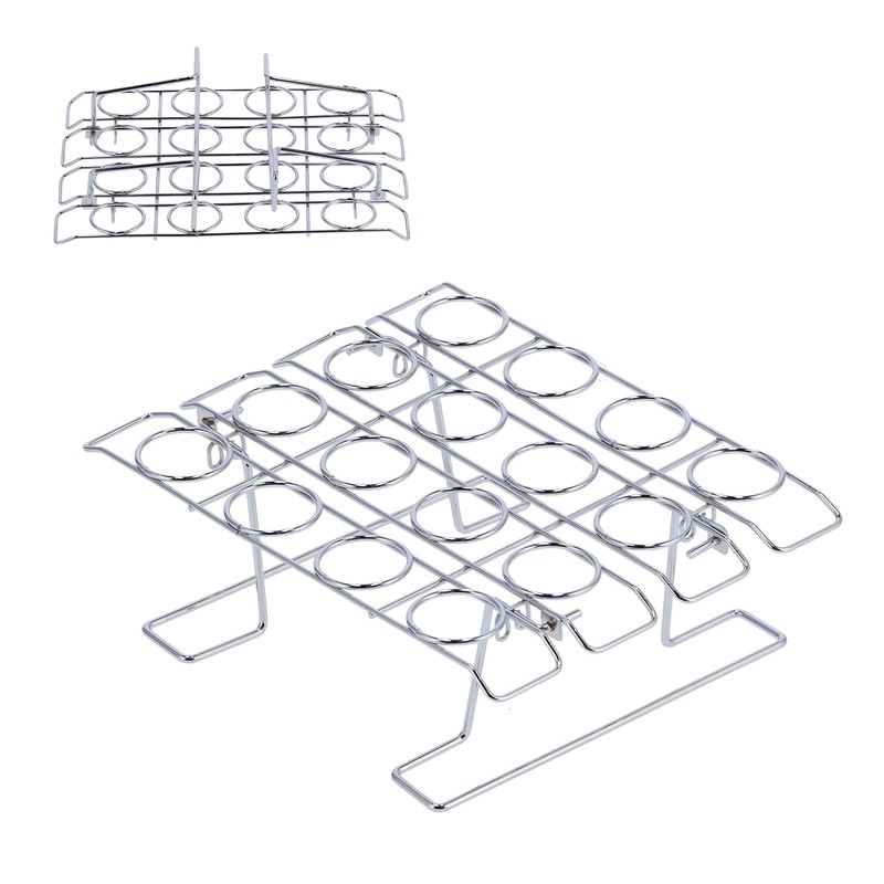 Ice Cream Cone Holder Stand, 16 Holes Stainless Steel Cupcake