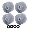 4Pcs 52mm Skateboard Wheel Set, 78A Hardness PU Translucent Flashing
