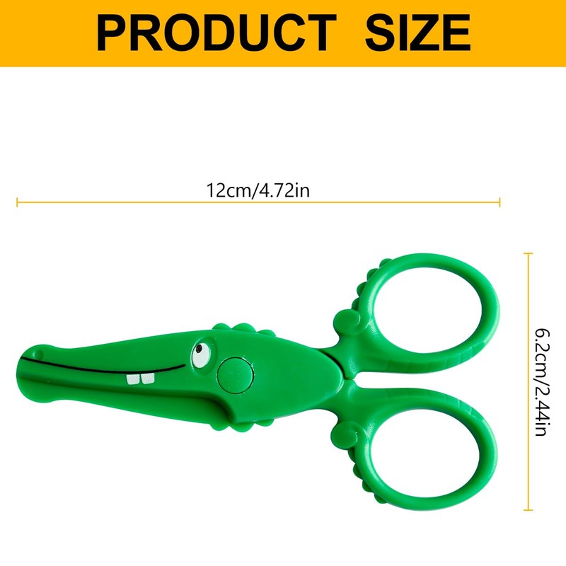 Lotsdonxia Kids Safety Scissors – School Supplies Cute Crocodile Shape