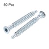 sourcing map Furniture Confirmat Screw, 50pcs 7x60mm Hex Socket Wood