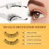 QUEWEL Magnetic Eyelashes Natural Look, Reusable Magnetic Lashes kit with