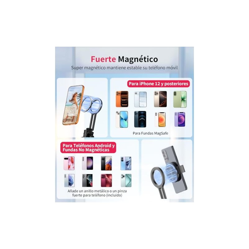 Gahenwo 175 cm Magnético Tripie para Celular Selfie Stick con