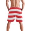 AHOMY Men's Quick Dry Swim Trunks with Pockets Red and