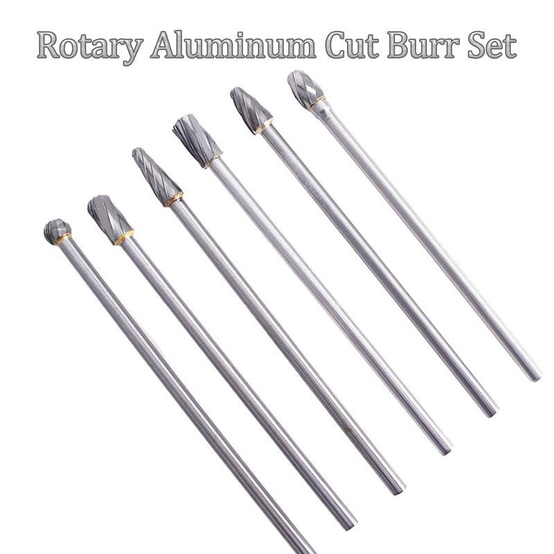 kimllier 6Pcs 10mm Rotary Aluminum Cut Burr Set 6mm 1/4
