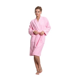 Turkuoise Soft & Absorbent Towel Robe, 100% Cotton Turkish Terry Cloth Kimono Bathrobes for Women