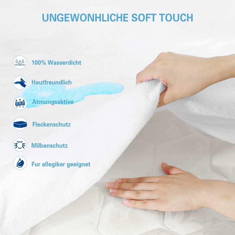 Beedsooth Mattress Protector 200 x 200 cm Waterproof Incontinence Pad