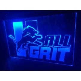 detroit lions Led Neon Light Sign ( 12x8" rgb color changing)
