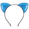 Bonnie Z. Leonardo Glitter Cat Ears Headband Blue Cat Ears