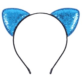 Bonnie Z. Leonardo Glitter Cat Ears Headband Blue Cat Ears Headband