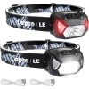 Lepro Rechargeable LED Headlamp, 6 Modes, Waterproof IPX4, USB, Camping