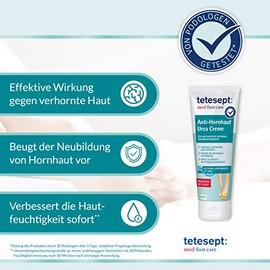 tetesept Anti-Hornhaut Intensiv Creme ‚Äì Fu√ücreme mit Hydro-Lipid Komplex und 25% Urea ‚Äì Fu√üsalbe zur effektiven, sichtbaren Reduktion von Hornhaut ‚Äì 1 x 75 ml (Packung mit 2)