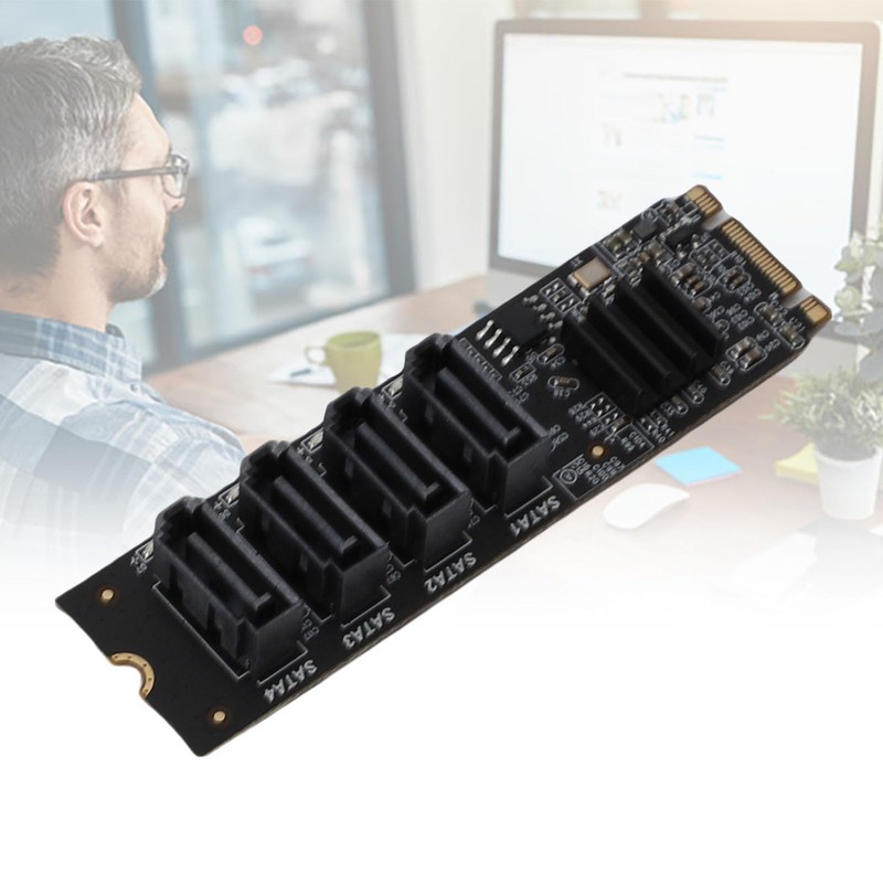 M.2 to SATA3.0 Adapter Card, PCB 16Gbps High Speed ASM1166
