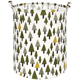 ACMUUNI 19.7 Inch Tree Pattern Round Laundry Clothes Hamper Dino Laundry Basket with Handles,Baby Toys Storage Organizer Bins Kids Laundry Gift Basket for Boys and Girls Room, Bedroom Decor