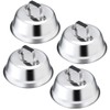 4Pack Cheese Melting Domes, Leonyo 9IN Heavy Duty Stainless Steel