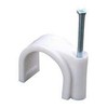 100 x 6mm Round White Cable Clips