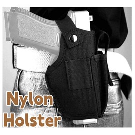 Universal Hunting Concealed Belt Holster Tactical Pistol Pockets Waistband IWB OWB Pistol Holster for Small and Large Pistols for Right and Left Handed Users