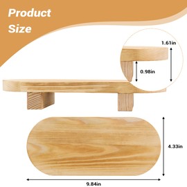 BEARDO DECOR Small Wood Tray Bathroom Counter Organizer Wooden Riser for Decor Soap Food Counter Top Organizer Bathroom Kitchen Bedroom Living Room (Light Color)