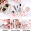 EIMMBD Makeup Bags 3 Pieces Large Capacity Floral Cosmetic Bag