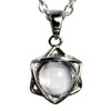 [World Accessories Carmelo] Hexagram Lucky Star Crystal Crystal Pendant Silver