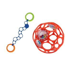 Orink (Blue) Oval Rattle (Red) Set for Going Out and Carrying (AM-11487) by Kids II