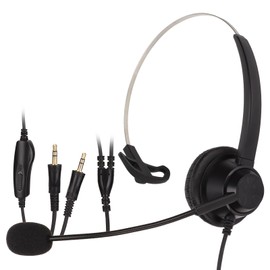 H360PCMV Cell Phone Headset Noise Cancelling 3.5mm Computer Headset with Microphone for Call Center Office