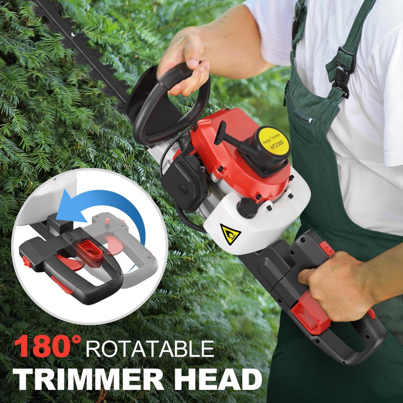 24-Inch 26cc 2 Cycle Gas Powered Dual Sided Hedge Trimmer