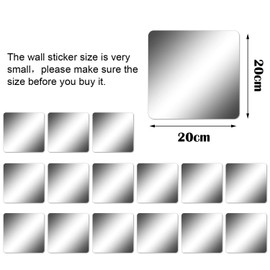 KimDaro Removable Acrylic Mirror Setting Wall Sticker Decal DIY Modern Decoration for Home Living Room Bedroom Decor (15 pcs 20cmx20cm).