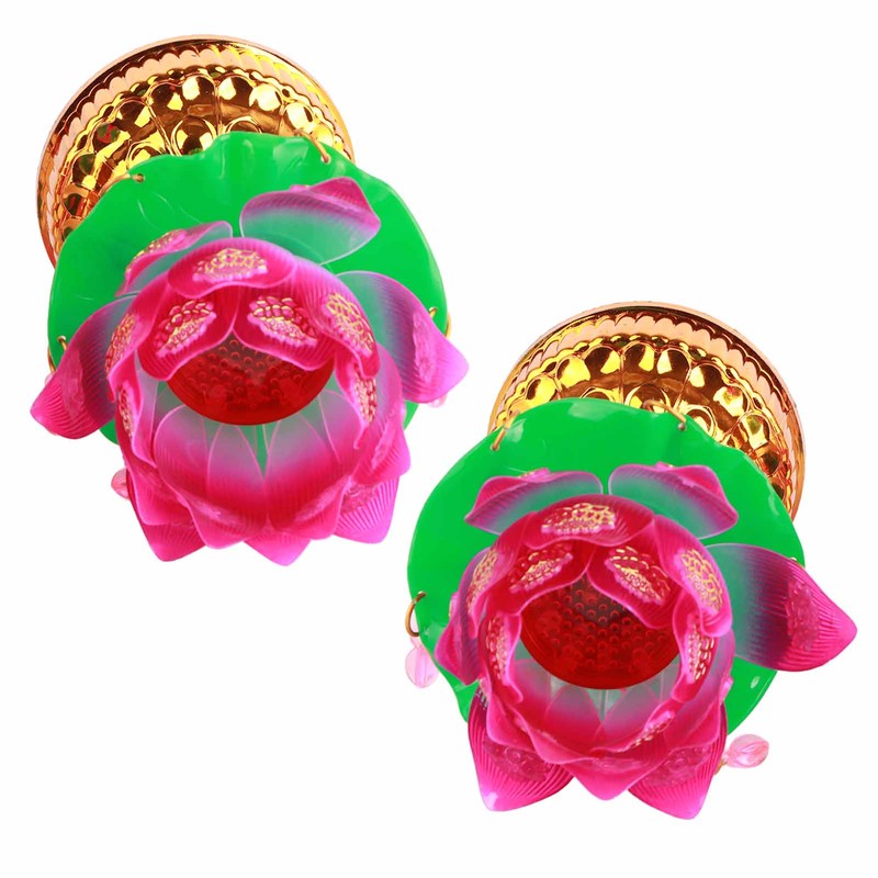 1 Pair LED Lotus Light Buddha Lotus Lamp USB Powered
