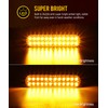 Partsam 2Pcs 7.5 inch Aluminum Housing Amber 24LEDs Trailer Side