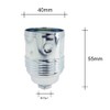 E27 Lamp Socket Chrome Metal with Smooth Coating and ISO
