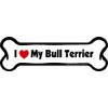 Imagine This Bone Car Magnet, I Love My Bull Terrier, 2-Inch by 7-Inch