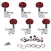 Alnicov 3L3R Enclosed Tuning Pegs Machine Head Tuners Amber Plastic