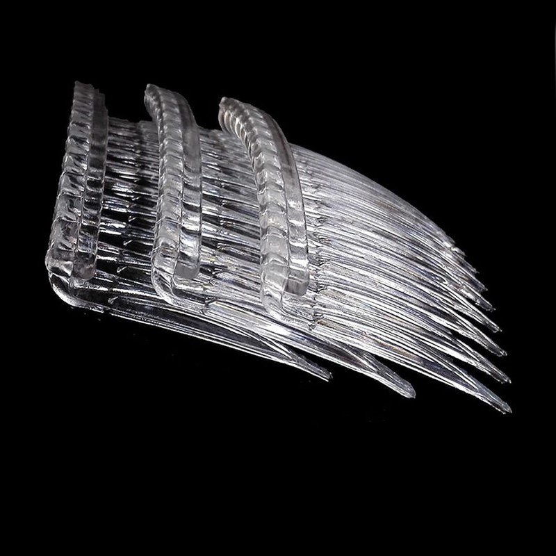 HD Novelty Set of 4 Tort Plain Hair Combs Slides