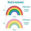 Rainbow Window Stickers | Pastel or Bright Colour Option |