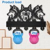 AIENAI Wolf Design Wall Mount Key Holder, 5 Metal Hooks,