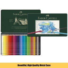 Faber-Castell A4 Watercolour Pad & Tin Of 36 Albrecht Dürer Watercolour Pencils - Art Set For Adult Colouring Books, Craft Supplies, Drawing, Sketching, Lightfast Pencils, Schools, Home, College…