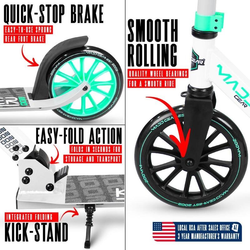 Kruzer 200 Folding Scooter - Teal