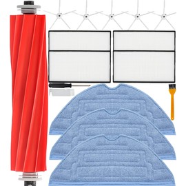 YBVABE S7 Accessories Kit Compatible with Roborock S7, S7 Max Ultra,S7 MaxV Ultra, S7 Plus, S7 MaxV, 16Pack Replacement Parts 1 Main Brush, 2 Filter, 3 Mop Cloth, 5 White Side Brush, 2 Cleaning Brush