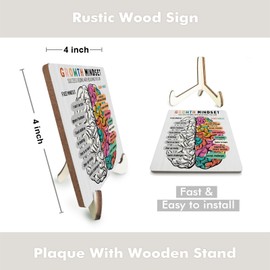 Motivational Mental Health Office Decor Rustic Desk Decor Therapy Office School Counselor CBT DBT School Psychology Therapist Counseling Wood Sign for Home Living Room Desk Plaque with Wood Stand