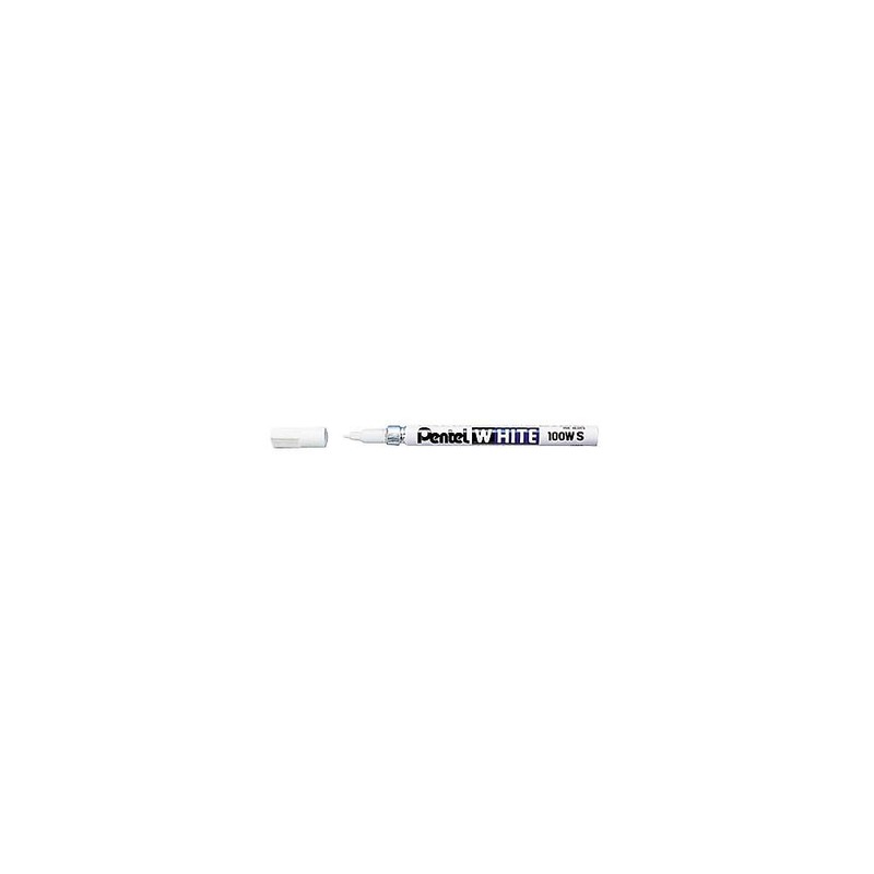 Pentel Permanent Marker, White, Fine Point, 1-Pack (100W-S)