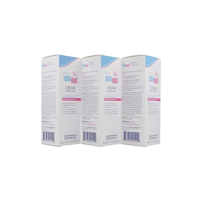 Sebamed Baby Cream Extra Soft 200mL Crema para bebé, Blanco,