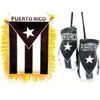 Set of Puerto Rico Black & White Window Hanging Car