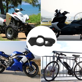 JNNJ Aluminium Alloy Motorcycle Handlebar Lock Universal, Motorcycle Grip Safety Locks for Securing Your Motorcycle, Grip Security Locks Sports Bikes (Black)