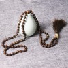 PNEIME Sandalwood Mala Beads 108 Necklace, Wood Mala Necklace, Hand