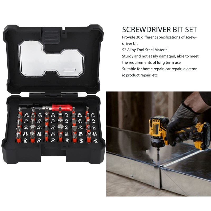 31 Pcs Screwdriver Bit Set Multi Functional S2 Alloy Steel