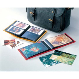 Sekisei XP-40K Pocket Harperhouse Reminiscent Mini Pocket Album, KG Size, Holds 40 Cards, 21-50 Postcards, Cloth, Yellow