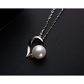 AINUOSHI Women's Necklace 925 Sterling Silver with Pendant Necklaces for Women Mum Christmas Birthday Gift, Pearl, Pearl