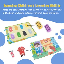 AOYITIDU Toddler Busy Book Montessori Toys, Educational Learning Activities, Suitable for Kids Aged 3+ 4 5 6 7 8, Gifts for Boys and Girls; Traffic;Vehicle model; Preschool education;Interactive games