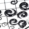Qmcandy 9 Pairs Acrylic Crescent Taper Set Horseshoe Septum Pincher